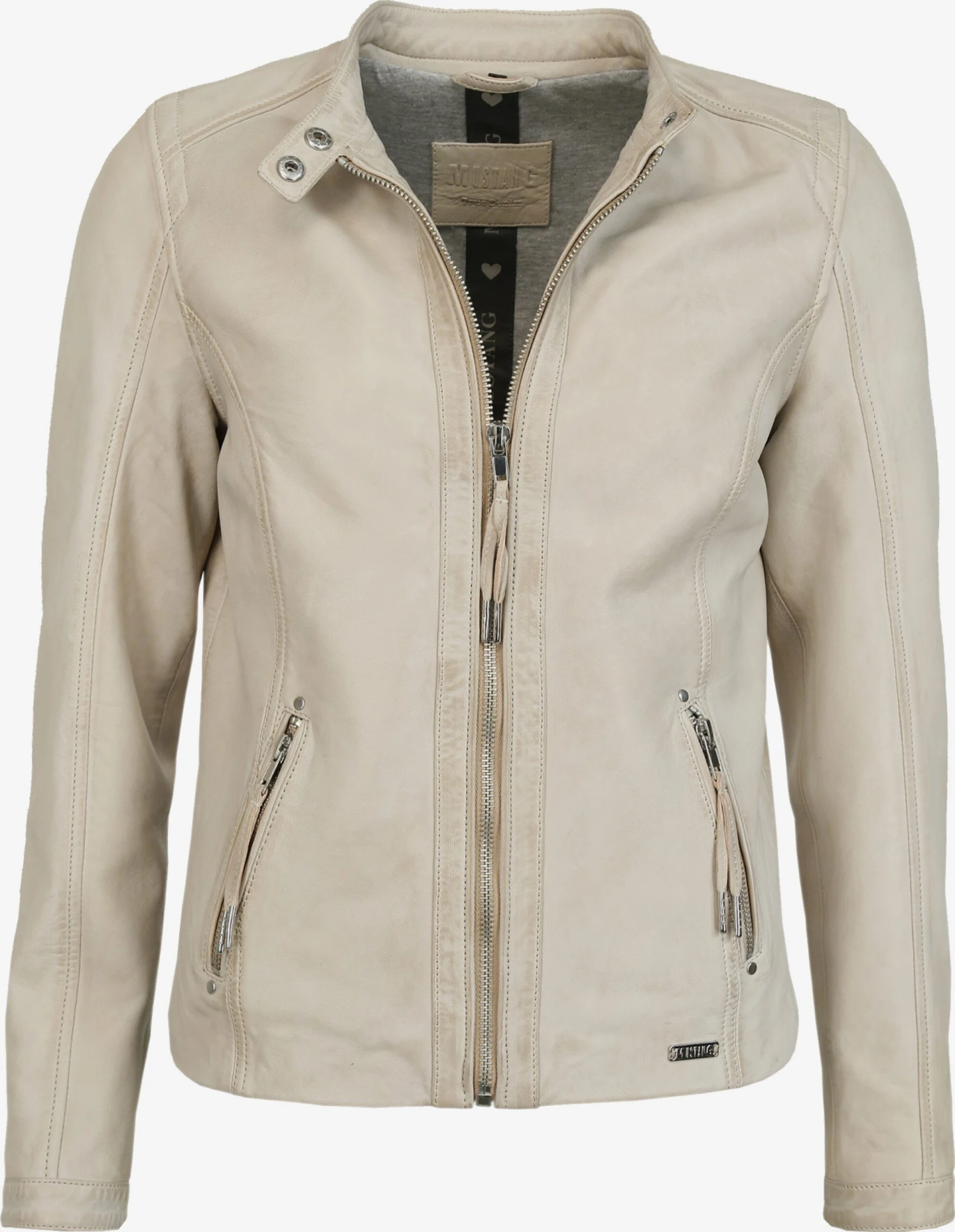 Mustang Leren Jassen Tussenjas Dames Beige 3 Mustang Leren Jassen Tussenjas Dames Beige