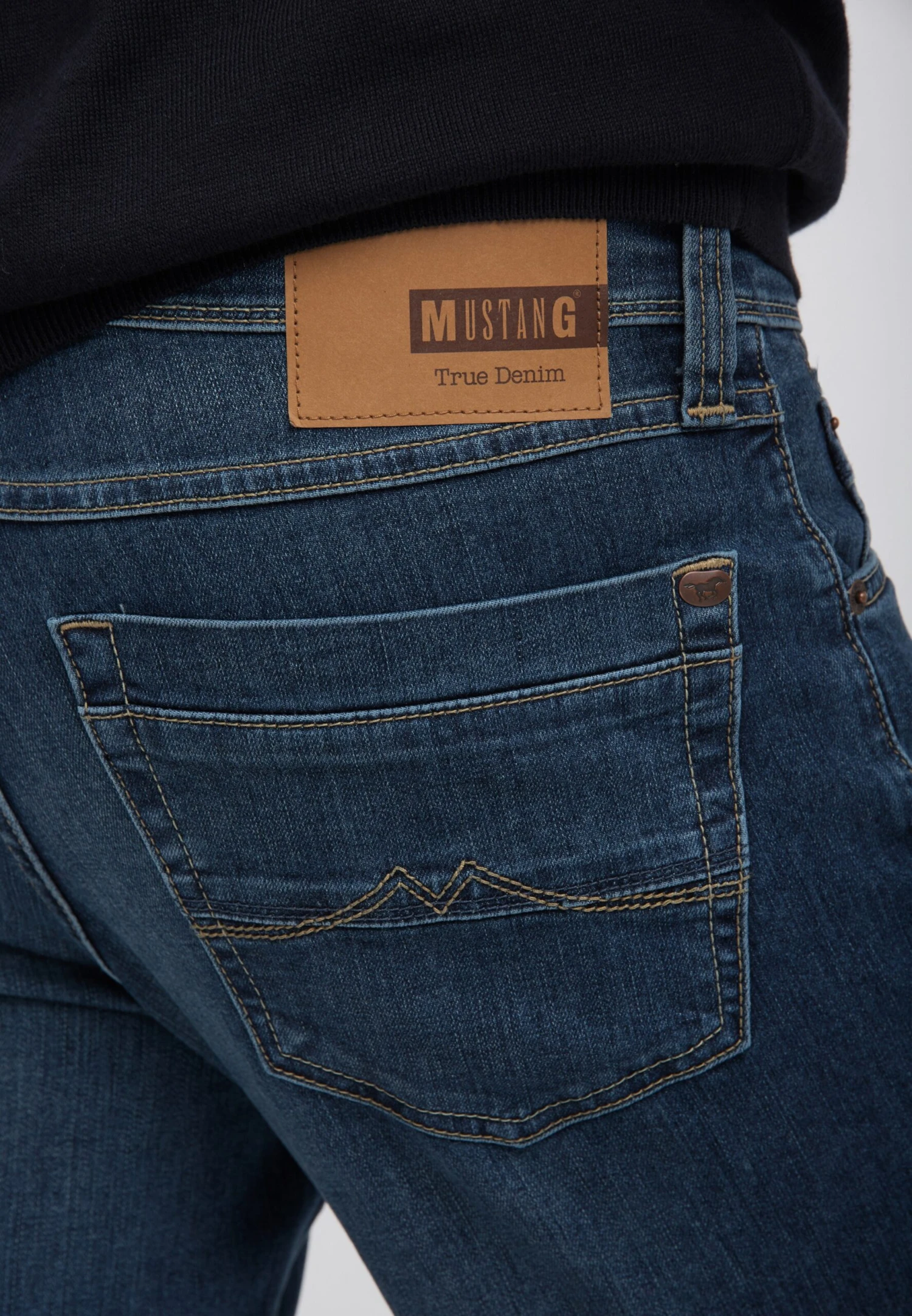 Mustang Straight Regular Jeans Washington Heren Donkerblauw 14 Mustang Straight Regular Jeans Washington Heren Donkerblauw - Afbeelding 12