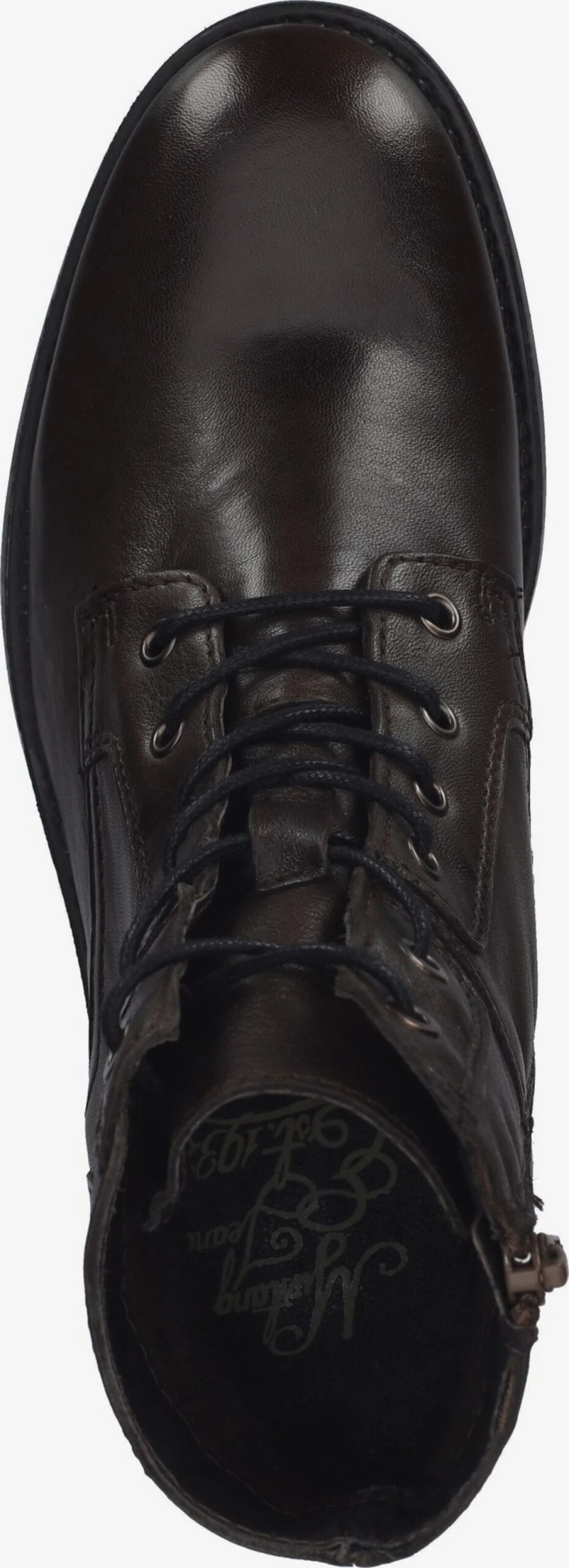 Mustang Enkellaarsjes Veterlaarsjes Dames Donkerbruin 6 Mustang Enkellaarsjes Veterlaarsjes Dames Donkerbruin - Afbeelding 4