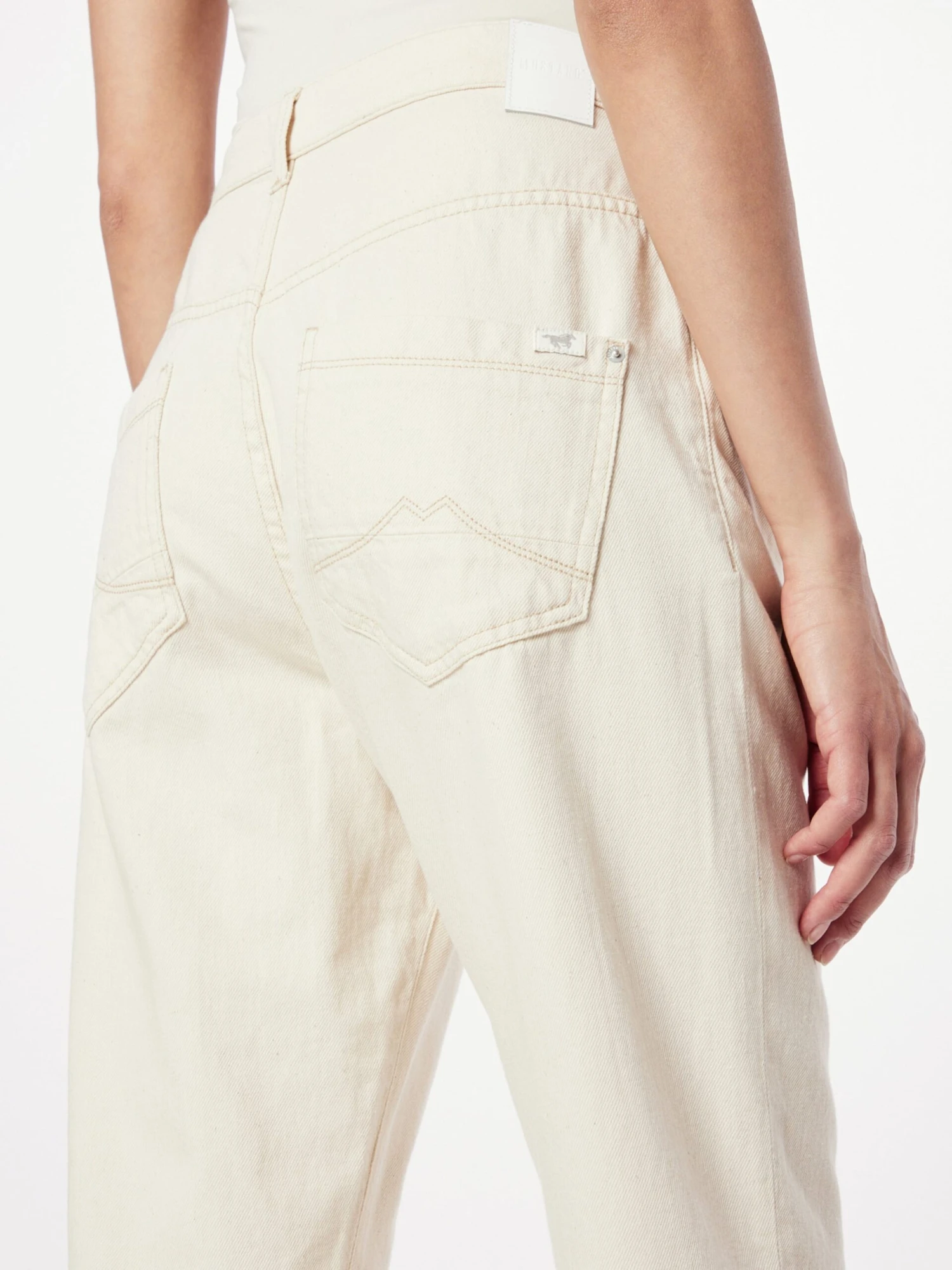 Mustang Straight Regular Jeans Dames Ecru 4 Mustang Straight Regular Jeans Dames Ecru - Afbeelding 2