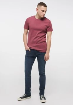 Mustang T-shirts Shirt Heren Bourgogne -Mustang Verkoop 02a1790be25c38c041f2b0507ea8023b