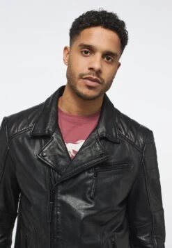 Mustang Leren Jas - Schwarz -Mustang Verkoop 03f6694e957548c7840eae3c49860f07