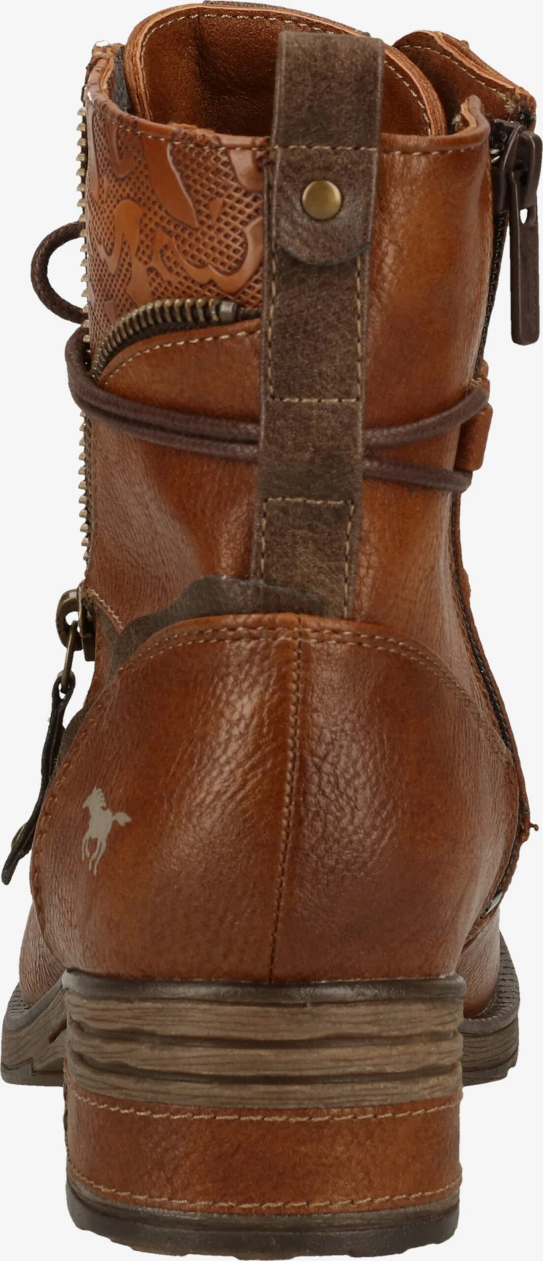 Mustang Enkellaarsjes Veterlaarsjes Dames Karamel 7 Mustang Enkellaarsjes Veterlaarsjes Dames Karamel - Afbeelding 5