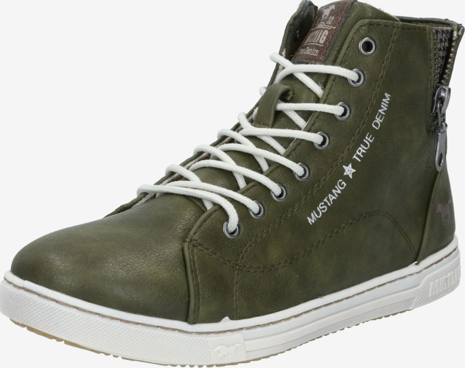 Mustang Hoge Sneakers Sneakers Hoog Dames Kaki 3 Mustang Hoge Sneakers Sneakers Hoog Dames Kaki