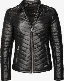 Mustang Leren Jassen Tussenjas Henrietta Dames Zwart