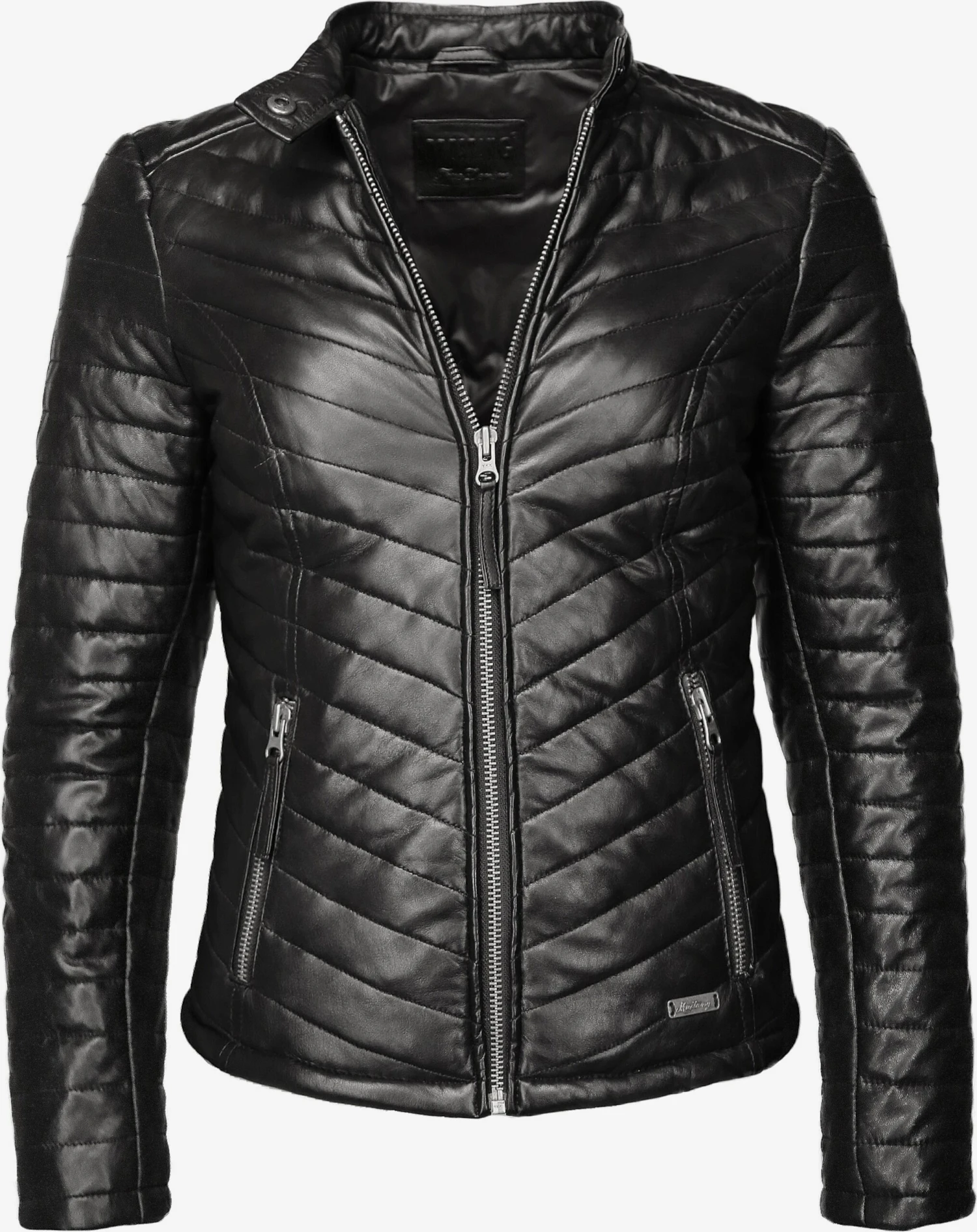 Mustang Leren Jassen Tussenjas Henrietta Dames Zwart 3 Mustang Leren Jassen Tussenjas Henrietta Dames Zwart