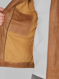 Mustang Leren Jassen Tussenjas 31021630 Heren Cognac -Mustang Verkoop 08f09ee07179fe83d714d61aafdb6336