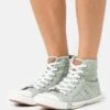 Mustang Sneakers Hoog - Pastellgrün