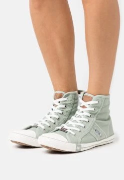 Mustang Sneakers Hoog - Pastellgrün