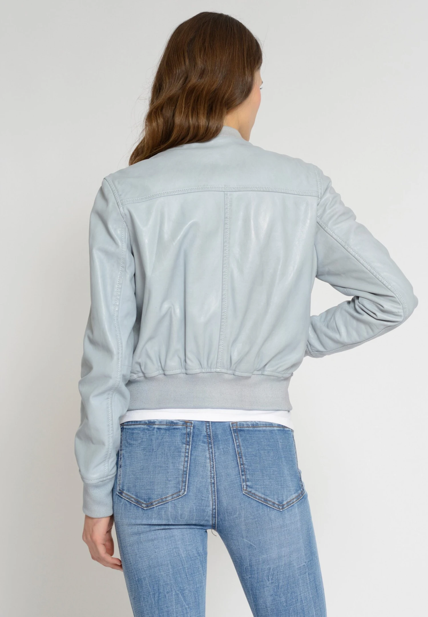 Mustang Leren Jas - Dusty Blue 4 Mustang Leren Jas - Dusty Blue - Afbeelding 2