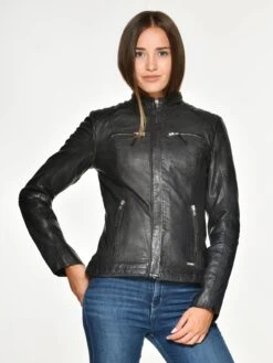 Mustang Leren Jassen Tussenjas Amilia Dames Grafiet -Mustang Verkoop 14f1d01778c8d830c96ce220e06dc4b5