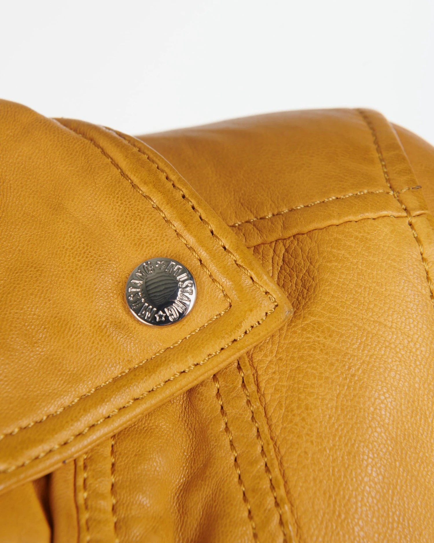 Mustang Leren Jassen Tussenjas Dames Geel 10 Mustang Leren Jassen Tussenjas Dames Geel - Afbeelding 8