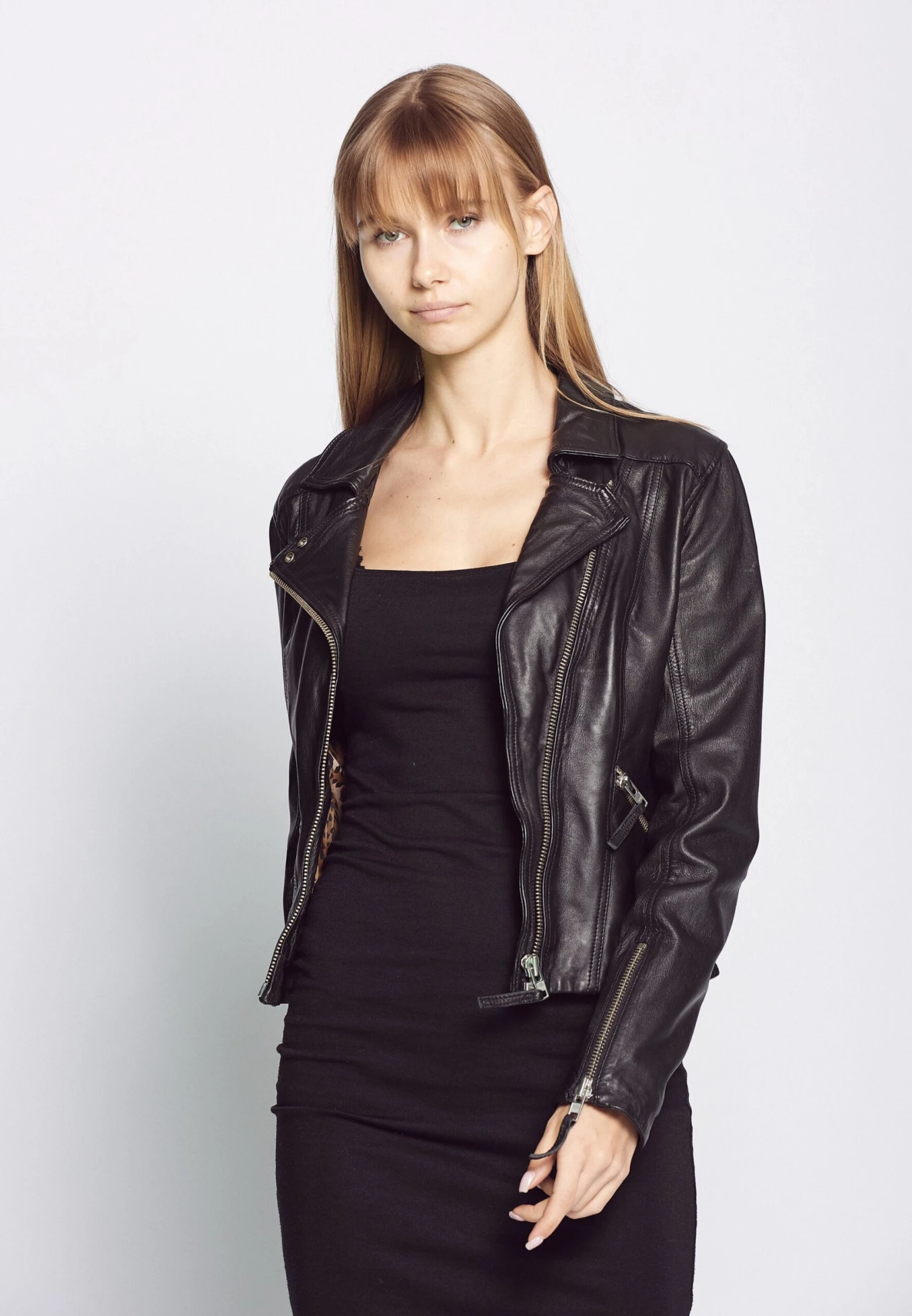 Mustang Leren Jassen Tussenjas Dames Zwart 5 Mustang Leren Jassen Tussenjas Dames Zwart - Afbeelding 3