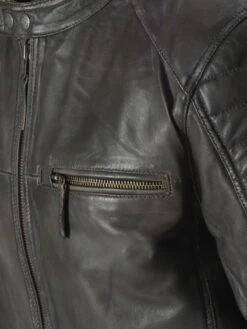 Mustang Leren Jassen Tussenjas James Heren Grijs -Mustang Verkoop 1828768763bc61cb0da3aca8aaacf53e