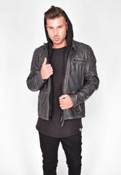 Mustang Leren Jassen Tussenjas Heren Grijs -Mustang Verkoop 187dab2b71ecaaabade66db44ced3fb0