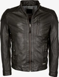 Mustang Leren Jassen Tussenjas Terence Heren Zwart