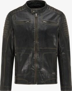 Mustang Leren Jassen Tussenjas Heren Donkerbruin