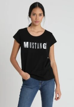 Mustang Logo - T-Shirt Print - Black