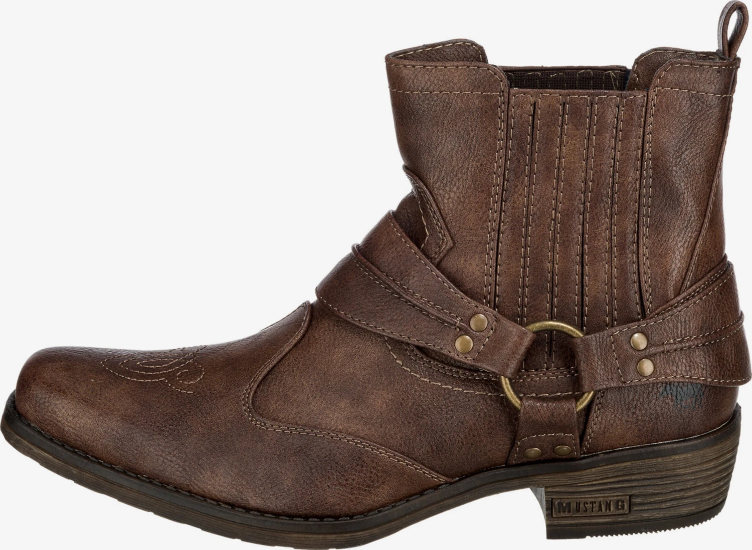 Mustang Enkelboots Boots Heren Donkerbruin 4 Mustang Enkelboots Boots Heren Donkerbruin - Afbeelding 2