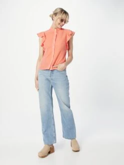 Mustang Blouses Met Korte Mouw Blouse Elsa Dames Oudroze -Mustang Verkoop 1ef54a5fc50972055408cc44457d6318