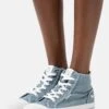 Mustang Sneakers Hoog - Himmelblau