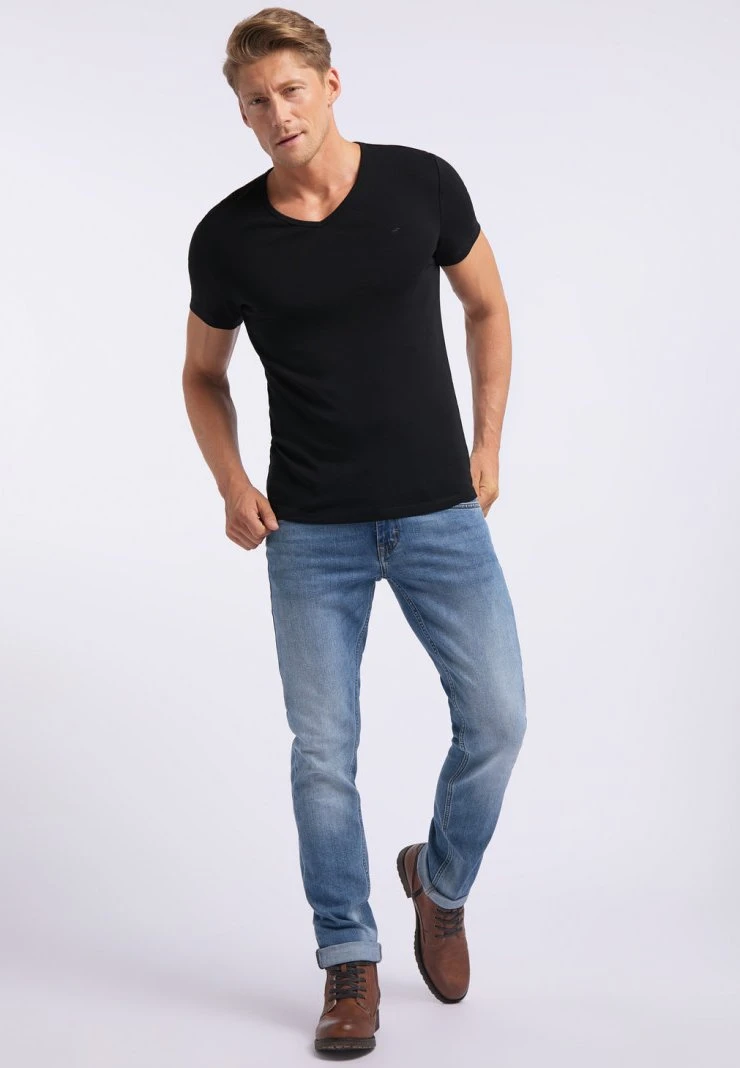 Mustang Aaron - T-Shirt Basic - Black 4 Mustang Aaron - T-Shirt Basic - Black - Afbeelding 2