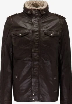 Mustang Leren Jassen Tussenjas Heren Kastanjebruin