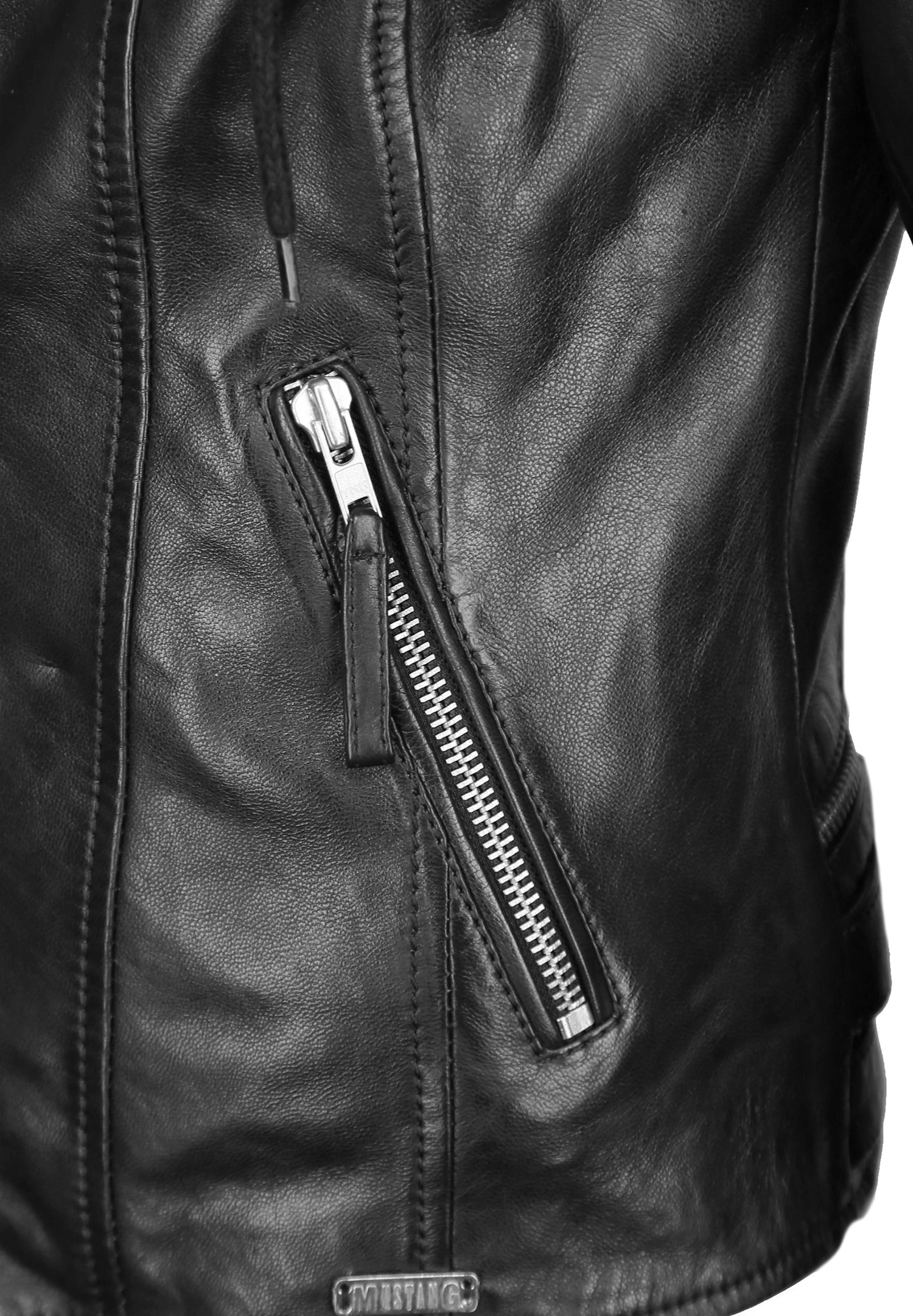 Mustang Leren Jas - Schwarz 5 Mustang Leren Jas - Schwarz - Afbeelding 3