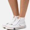 Mustang Sneakers Hoog - Weiss -Mustang Verkoop 297bc87094dd4e58bf288cdd5f3a8145