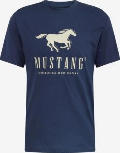 Mustang T-shirts Shirt ALEX Heren Nachtblauw