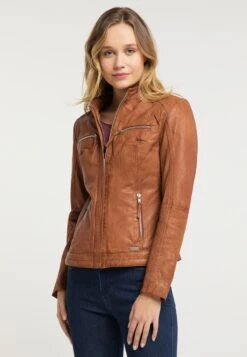 Mustang Leren Jassen Tussenjas Amilia Dames Cognac -Mustang Verkoop 2c9e287e7bd777e584f133e8768bc2d0