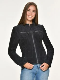 Mustang Leren Jassen Tussenjas Ryana Dames Blauw -Mustang Verkoop 2e9c5530be544f2ddf49bbe06c1d880b