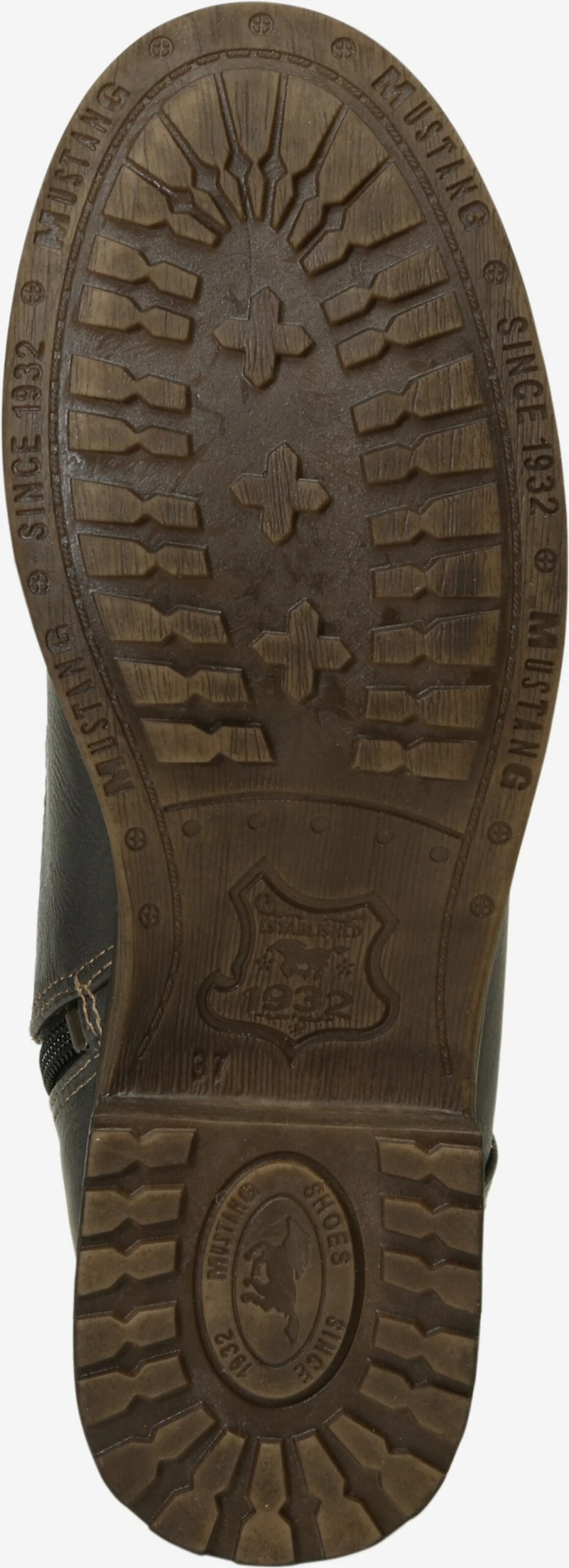 Mustang Enkellaarsjes Veterlaarsjes Dames Grafiet 5 Mustang Enkellaarsjes Veterlaarsjes Dames Grafiet - Afbeelding 3