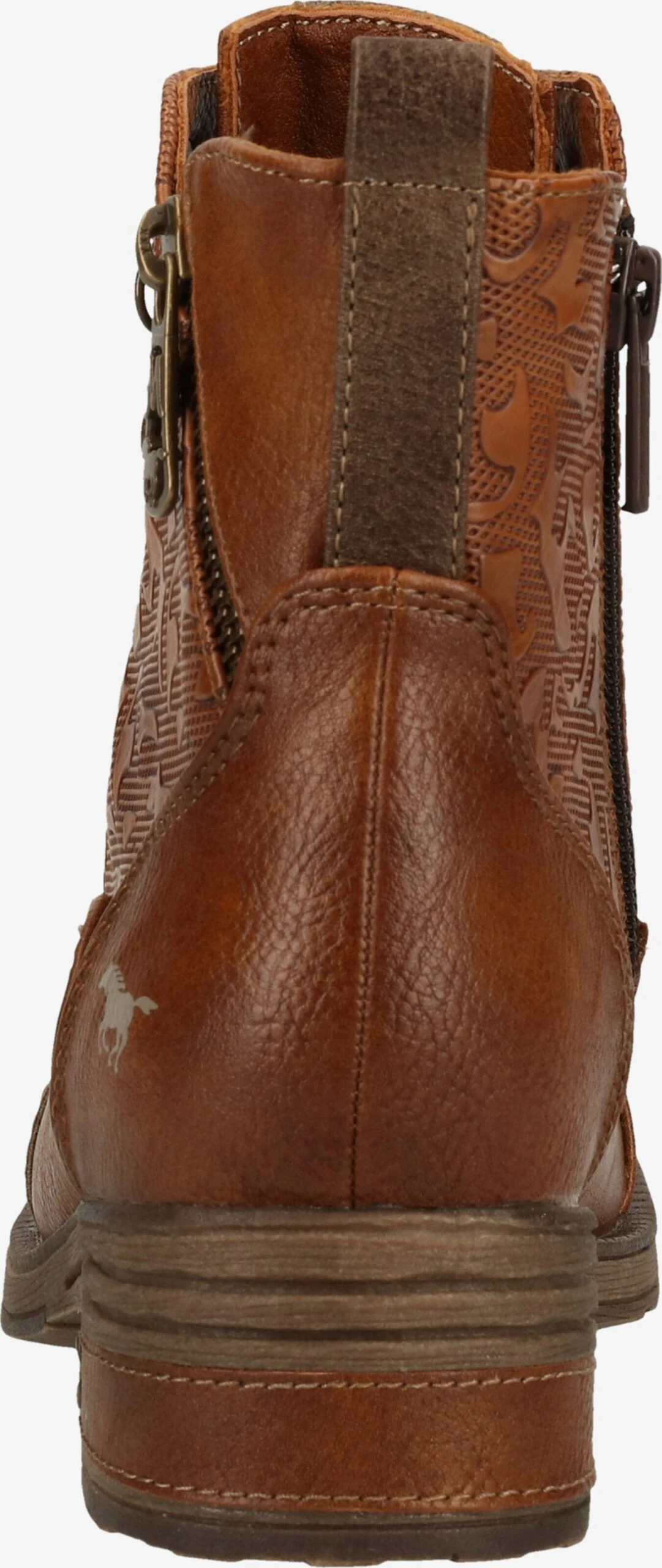 Mustang Enkellaarsjes Veterlaarsjes Dames Karamel / Donkerbruin 7 Mustang Enkellaarsjes Veterlaarsjes Dames Karamel / Donkerbruin - Afbeelding 5