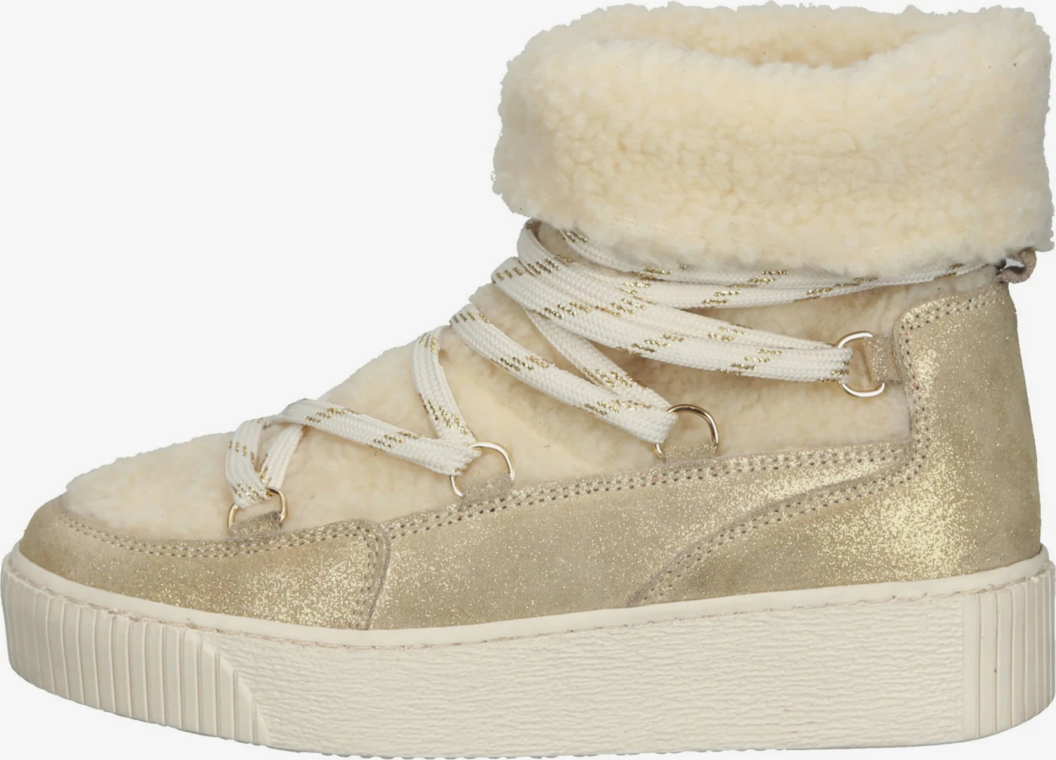 Mustang Laarzen Snowboots Dames Crème 4 Mustang Laarzen Snowboots Dames Crème - Afbeelding 2