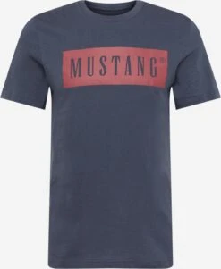Mustang T-shirts Shirt Alex Heren Donkerblauw