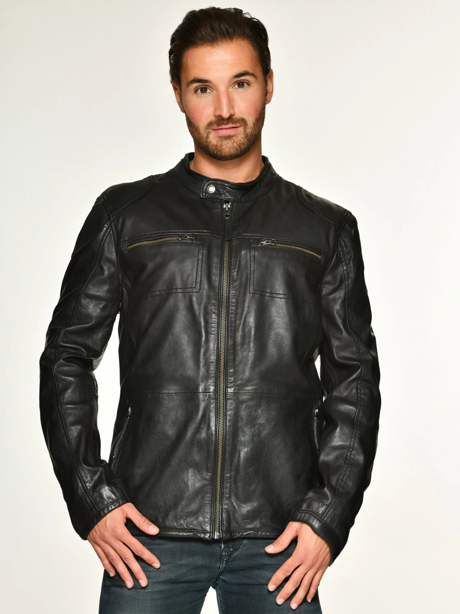 Mustang Leren Jassen Tussenjas Johannes Heren Zwart 5 Mustang Leren Jassen Tussenjas Johannes Heren Zwart - Afbeelding 3