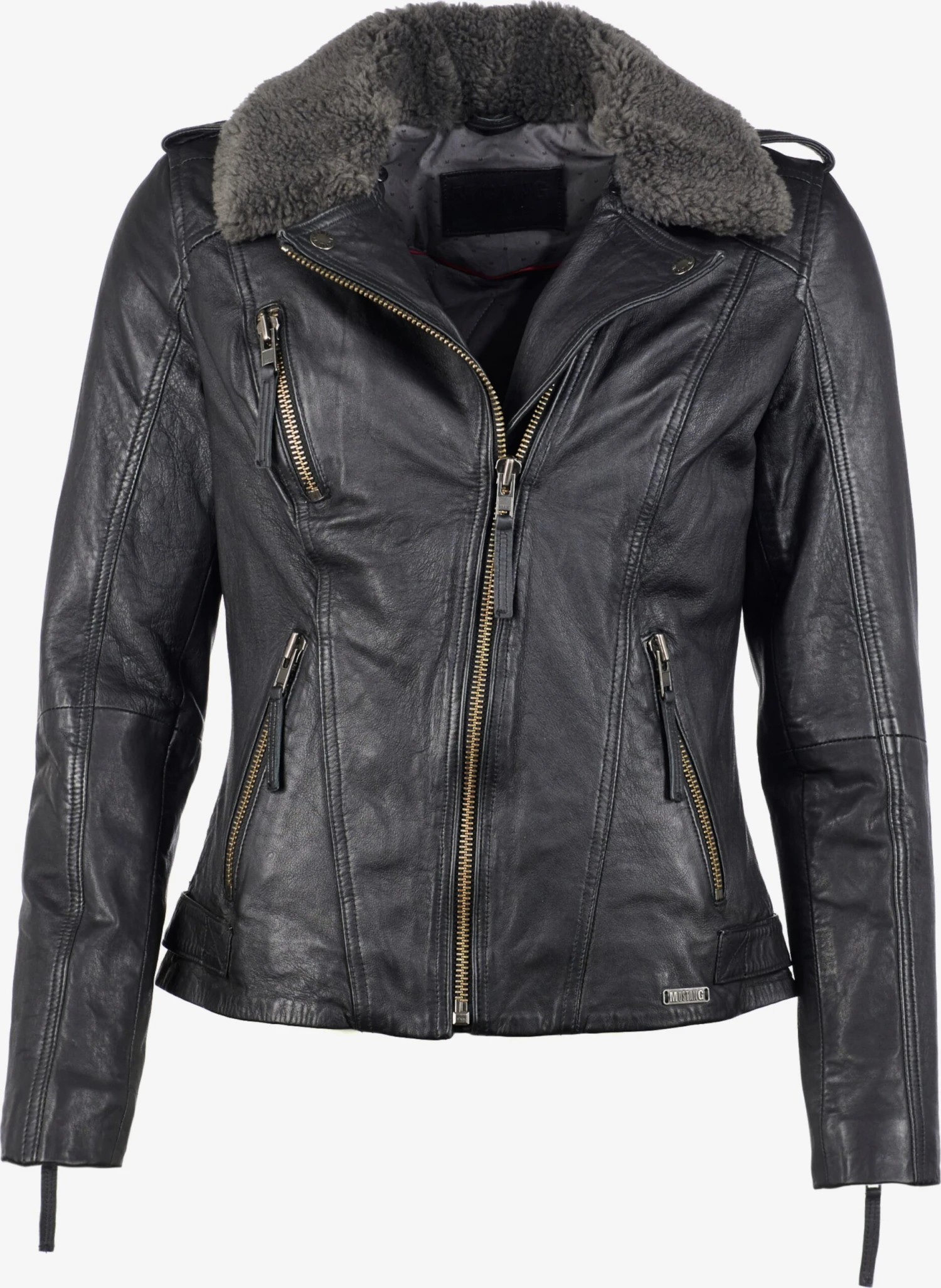 Mustang Leren Jassen Tussenjas Grenada Dames Zwart 3 Mustang Leren Jassen Tussenjas Grenada Dames Zwart