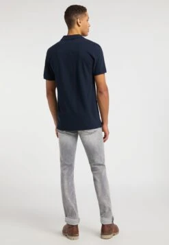 Mustang Polos Shirt Heren Donkerblauw -Mustang Verkoop 353449c8200fad827501da879a47cfaf