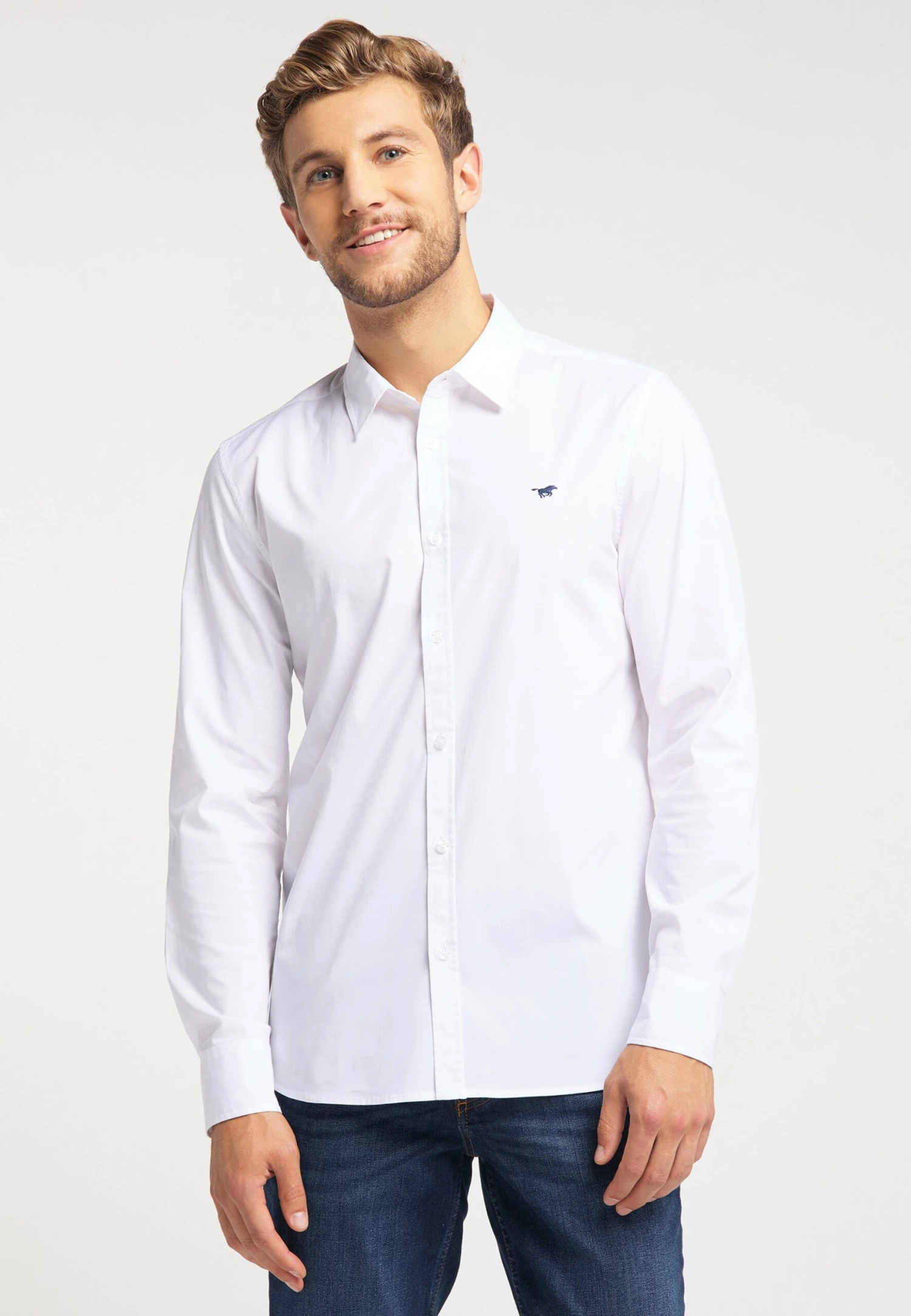 Mustang Casper Kc Basic - Overhemd - White 3 Mustang Casper Kc Basic - Overhemd - White