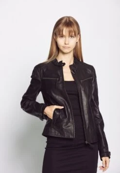 Mustang Leren Jassen Tussenjas Ryana Dames Zwart -Mustang Verkoop 36a78d9b54ceda70caeaff6d37d08438