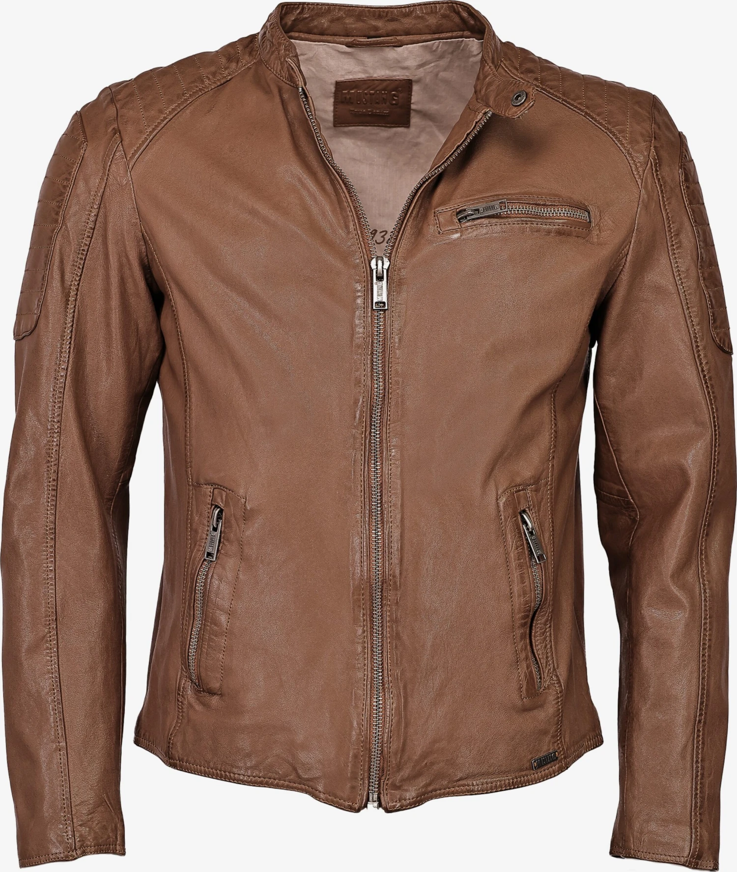 Mustang Leren Jassen Tussenjas 31021311 Heren Cognac 3 Mustang Leren Jassen Tussenjas 31021311 Heren Cognac