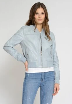 Mustang Leren Jas - Dusty Blue