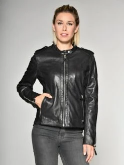 Mustang Leren Jassen Tussenjas Nila Dames Zwart -Mustang Verkoop 3a511654b4be8e7c03c231756efa78cf