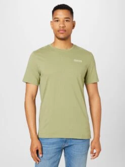 Mustang T-shirts Shirt Alex Heren Lichtgroen -Mustang Verkoop 3a5a096182a6f1c517bd06ec377d96c5