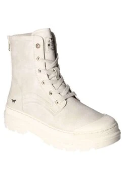 Mustang Enkellaarsjes Met Plateauzool - Beige