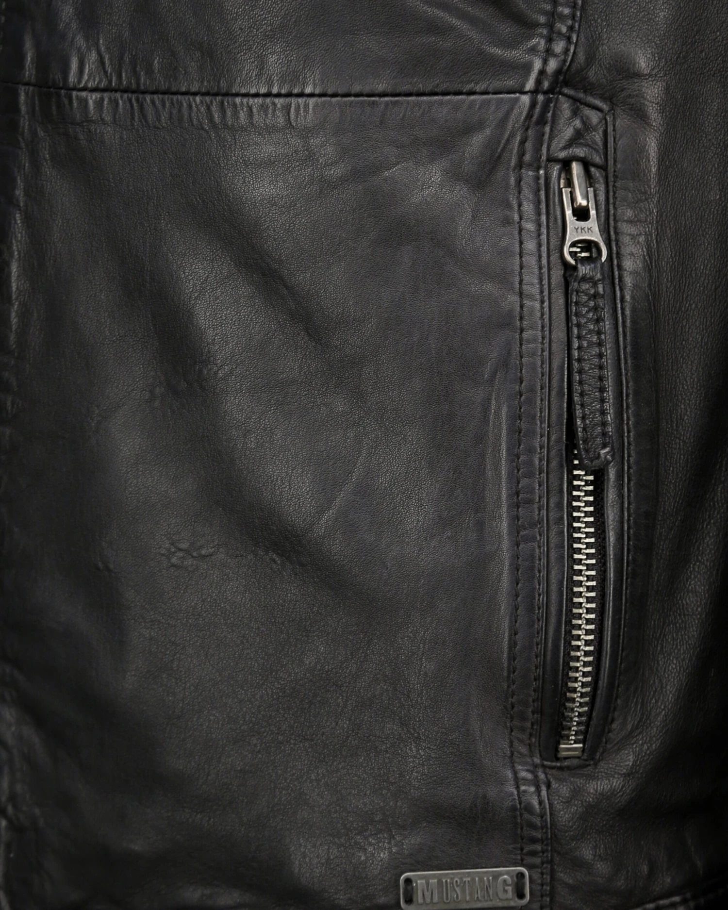Mustang Leren Jassen Tussenjas Johannes Heren Zwart 7 Mustang Leren Jassen Tussenjas Johannes Heren Zwart - Afbeelding 5