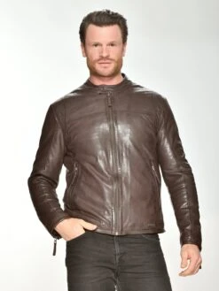 Mustang Leren Jassen Tussenjas Frederick Heren Bruin -Mustang Verkoop 3c0292630d99275454d29f3cec882a0a