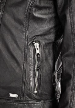 Mustang Weichem Kragen- Leren Jas - Black -Mustang Verkoop 3c537686cdd3419c81e1cfe5d601a2c0