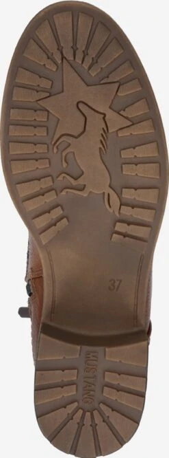 Mustang Enkellaarsjes Veterlaarsjes Dames Karamel -Mustang Verkoop 3d8decd0452baceb3ae5496cd04e6b2c